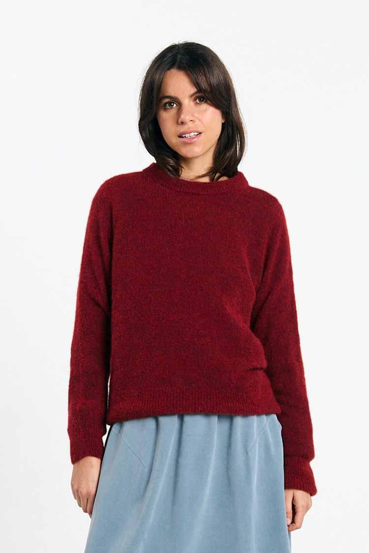 Suite13Lab Babol Jumper Brick Damen Sweater Strickpullover rotbraun